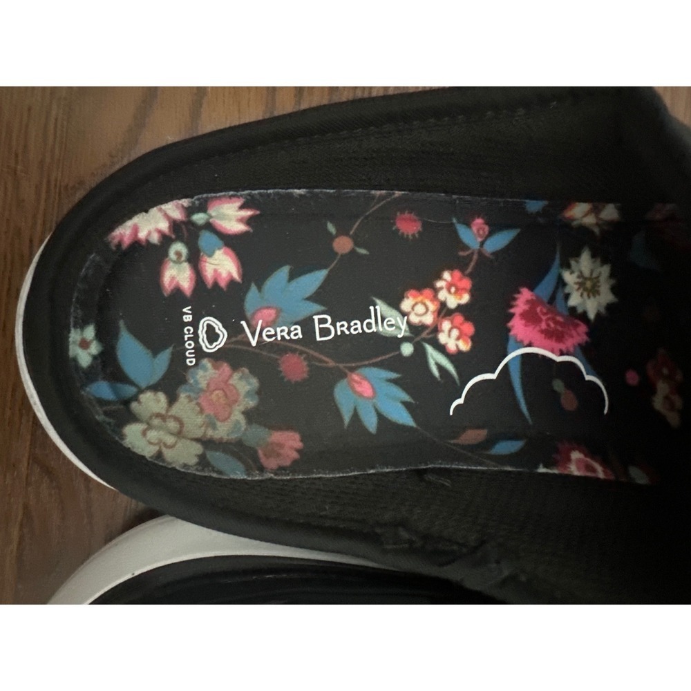 Vera Bradley Quilted Black Mule Clogs Comfort Slides Women's Shoes - Picture 7 of 10